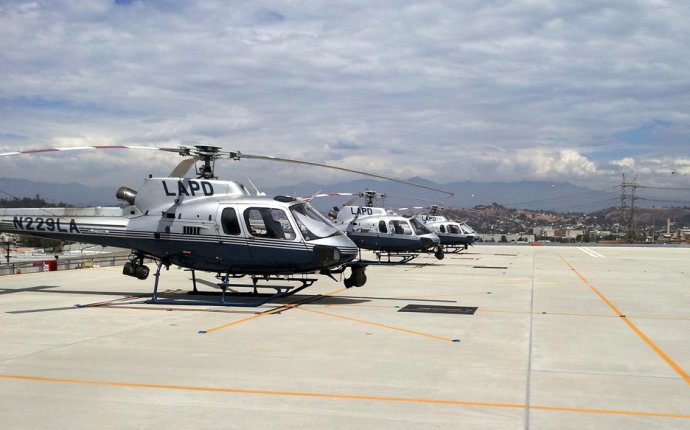 Three LAPD patrol helicopters