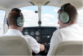 Pilot student and instructor